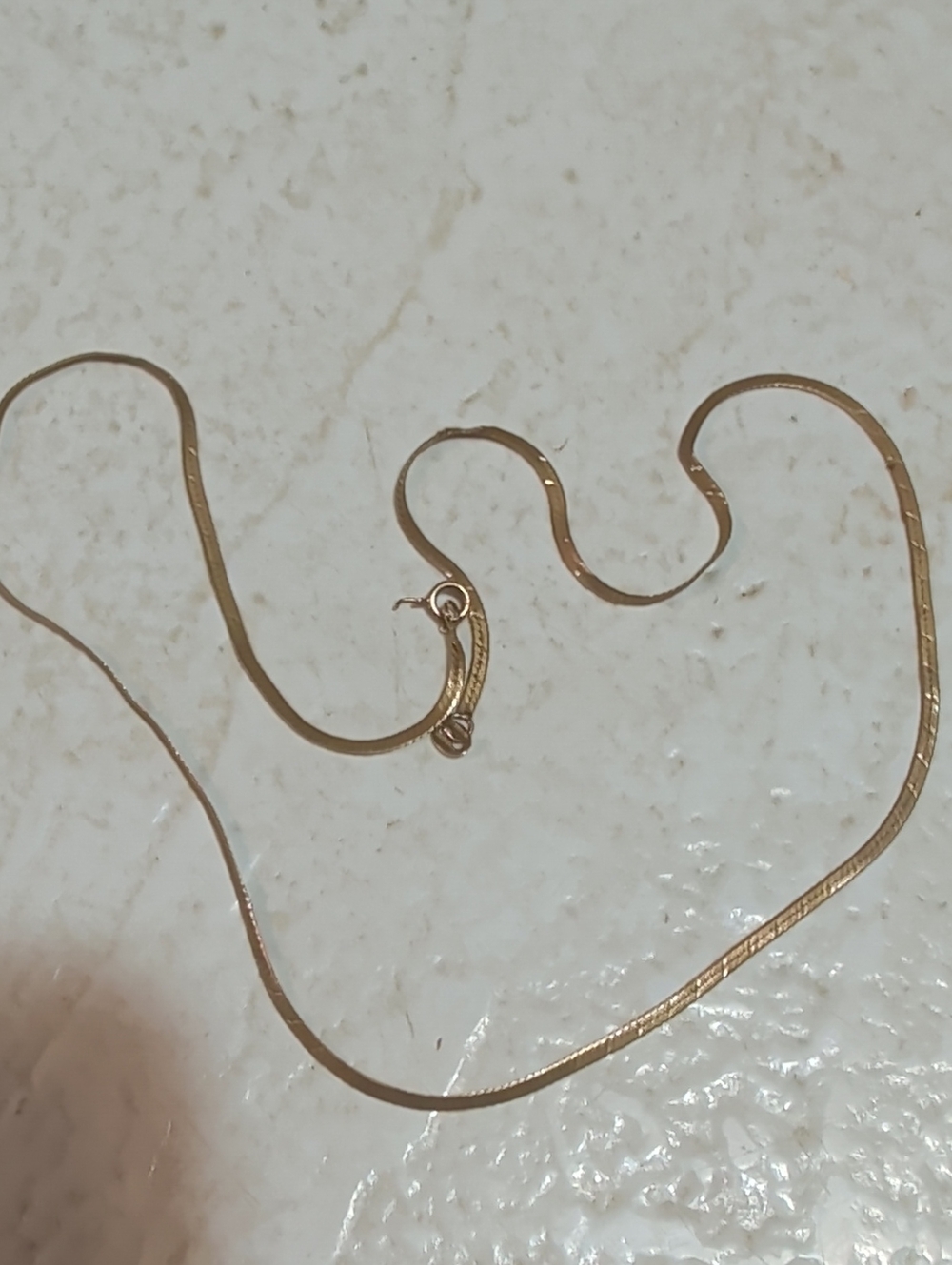Gold 14 Kt Women's Herringbone Necklace - Elegant Everyday Chain